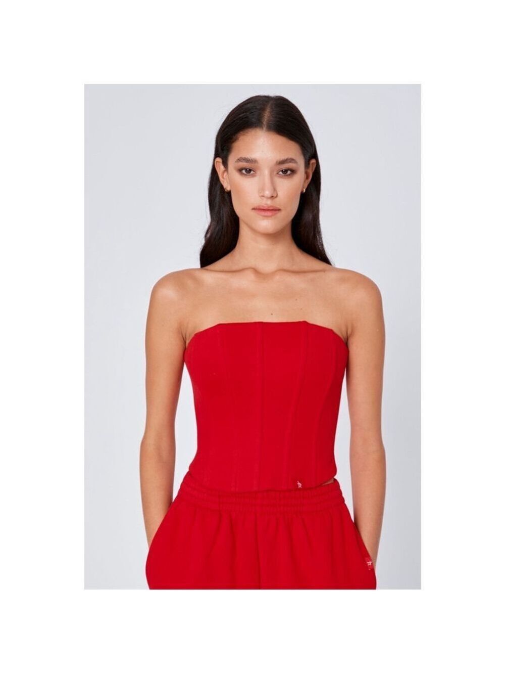 Women's ATOIR Red The Corset Crop Top S